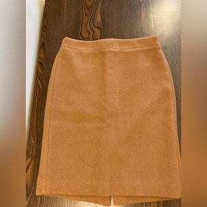NWT J. Crew Wool Pencil Skirt, Camel color